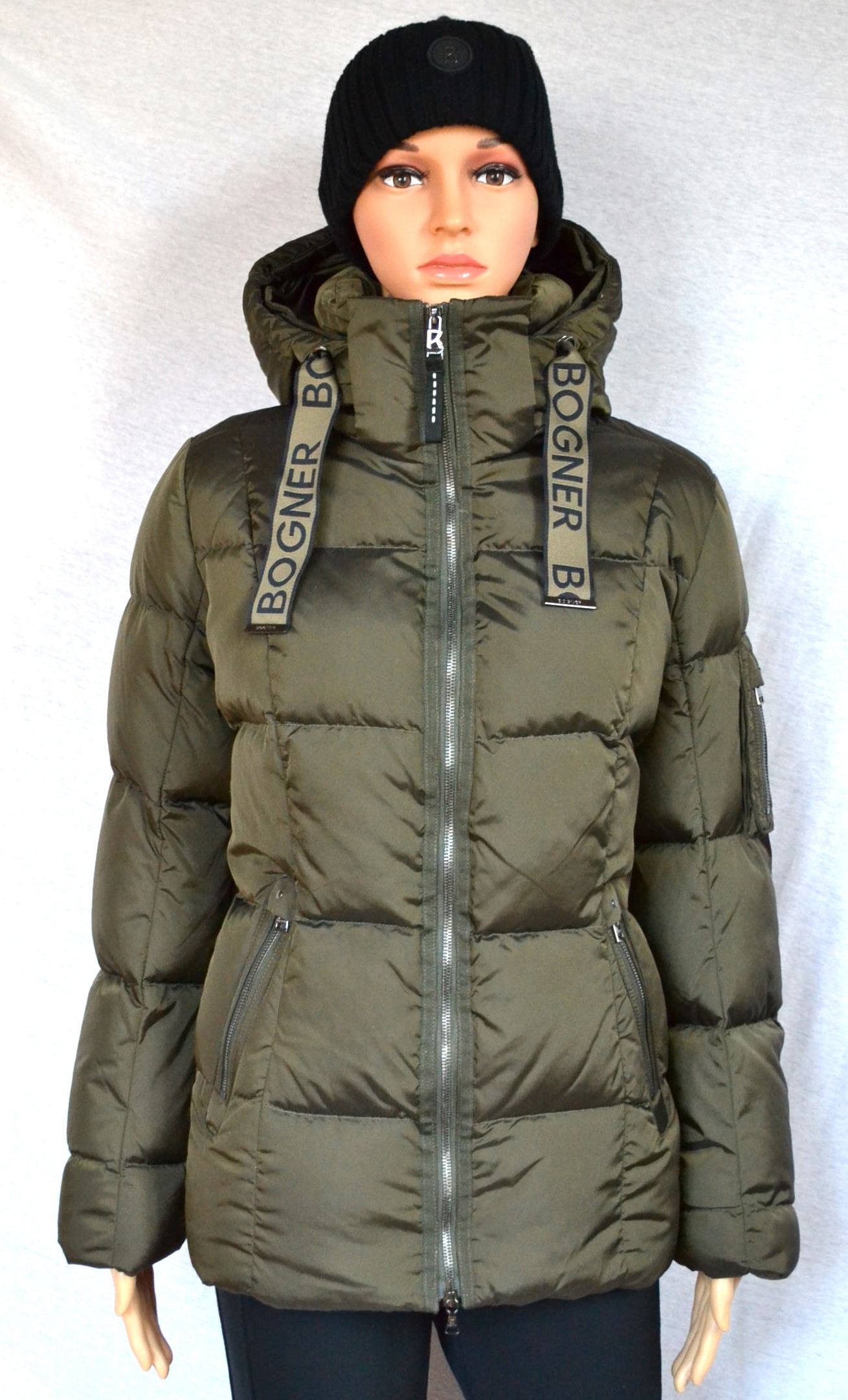 BOGNER FELINA FELINE DAMEN DAUNEN JACKE OLIV LOGO BÄNDER Gr 42 48 XL 3XL 4XL NEU – Bild 2