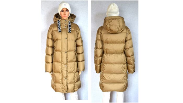BOGNER FERGY DAMEN DAUNENMANTEL MANTEL JACKE BEIGE Gr 40-42 L NEU