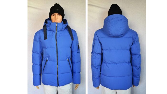 BOGNER JAMY HERREN DAUNENJACKE JACKE BLAU LOGO BÄNDER Gr 50 L NEU