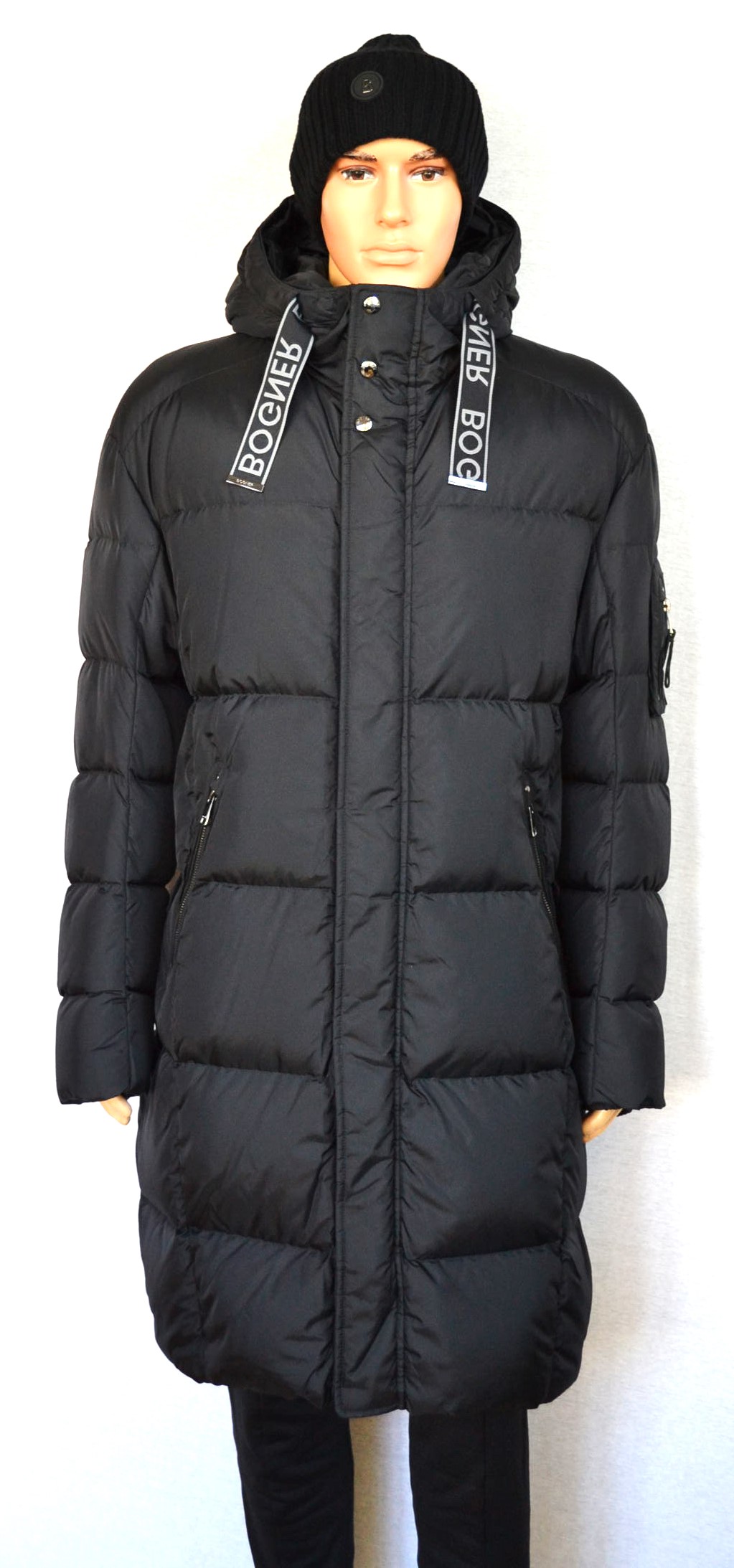 BOGNER ERICO HERREN DAUNENMANTEL JACKE SCHWARZ LOGO BÄNDER Gr 52 54 56 58 XL XXL 3XL 4XL NEU – Bild 3