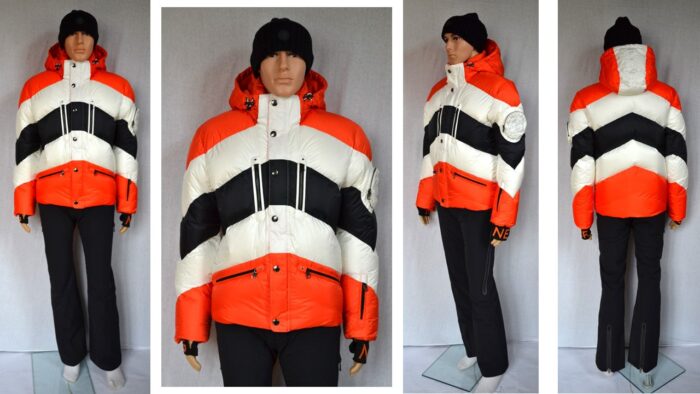 BOGNER HERREN ILLYA DAUNEN SKIJACKE ROT-WEIß Gr 46-48 S-M NEU