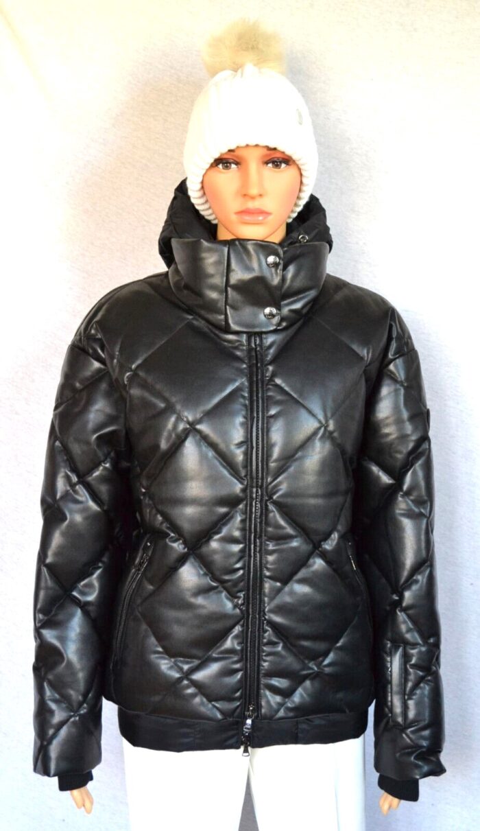 BOGNER LISSI-D DAMEN TECH LEDER SKIJACKE SCHWARZ JACKE Gr 34-36 XS-S NEU – Bild 3
