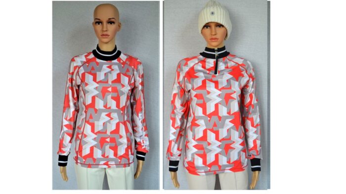 BOGNER DAMEN SKI FIRST LAYER STRETCH UNTERZIEHER ROT-WEIß Gr 36 38 40 42 44 46 NEU