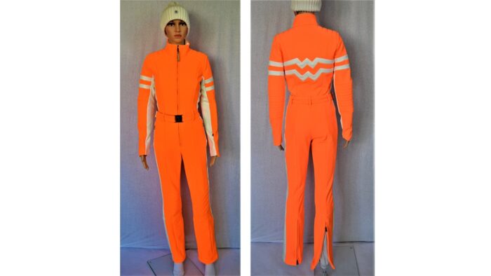 BOGNER CAT DAMEN JET SKIANZUG WOMEN SKI SUIT OVERALL FULL STRETCH ORANGE Gr 38 M NEU