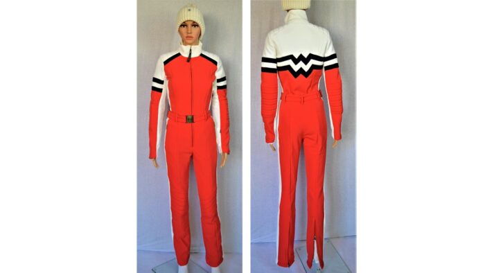 BOGNER CAT DAMEN JET SKIANZUG WOMEN SKI SUIT OVERALL FULL STRETCH ROT Gr 36L S 72 NEU