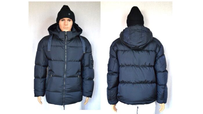 BOGNER JAMY D HERREN DAUNENJACKE LOGO BÄNDER BLAU Gr 50 52 54 56 NEU