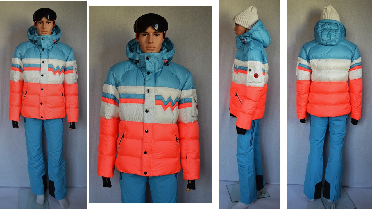 BOGNER IAN-D HERREN SKIJACKE DAUNENJACKE MENS SKI JACKET HELLBLAU-NEON Gr 50 NEU