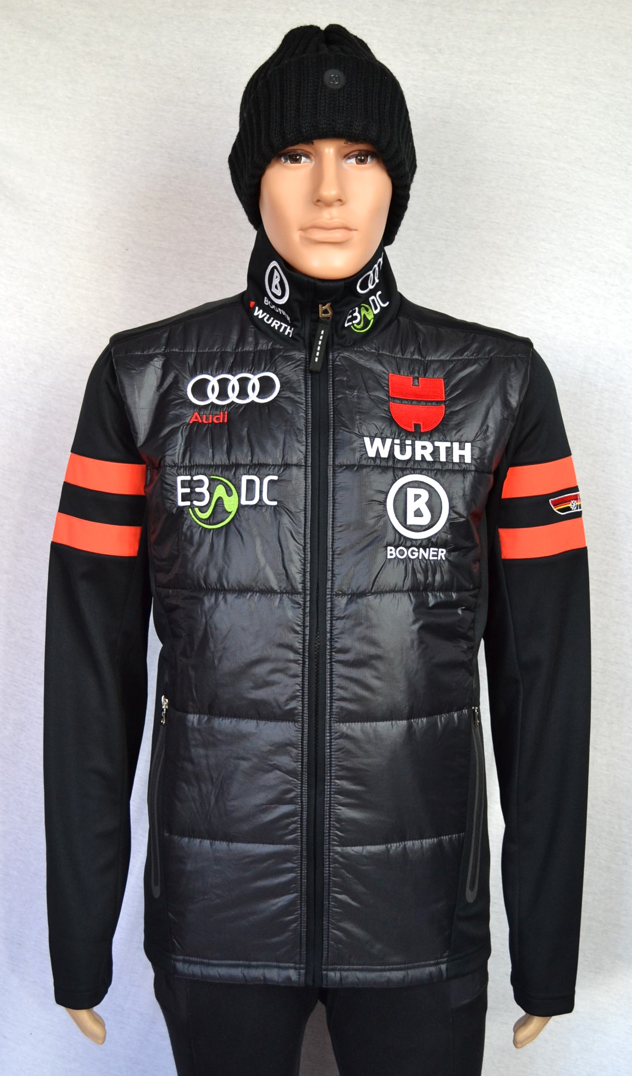 BOGNER DSV TEAM GERMANY HERREN SOFTSHELL SKI JACKE STRETCH SCHWARZ-NEON Gr 54 XXL NEU – Bild 2