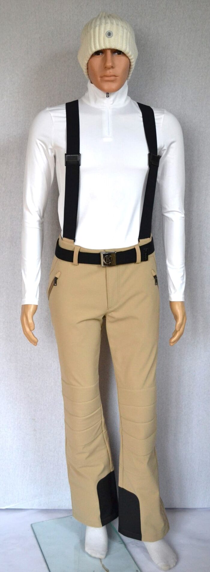 BOGNER CURT 1 HERREN SKIHOSE FULL STRETCH MIT TRÄGERN MENS SKI PANTS BEIGE Gr 50L L NEU – Bild 3