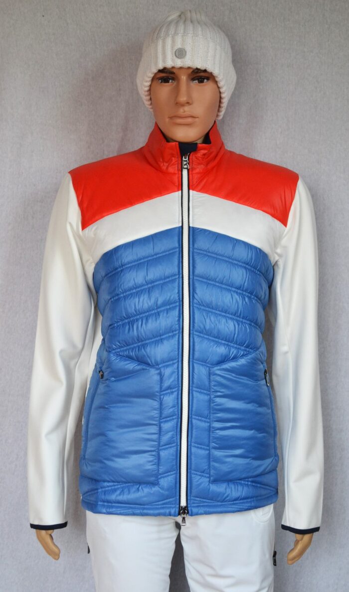 BOGNER KOLYA HERREN HYBRIDJACKE SKI SOFTSHELL JACKE BLAU-ROT Stretch Gr 50 L NEU – Bild 2