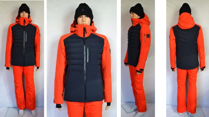 BOGNER FIRE+ICE SET SKIANZUG HERREN SKI JACKE IVO ROT-DUNKELBLAU + SKIHOSE SCOTT 3 Gr 50 L NEU