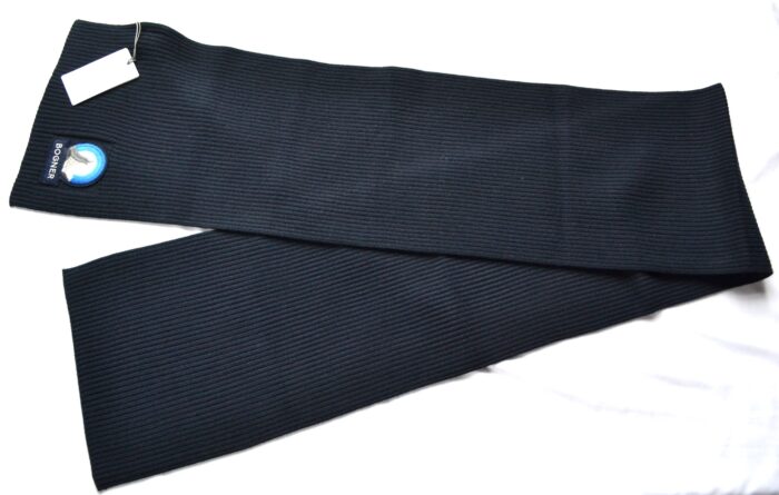 BOGNER SCHAL HERREN DAMEN BAILEE BLAU LOGO PATCH 180x25 NEU – Bild 2
