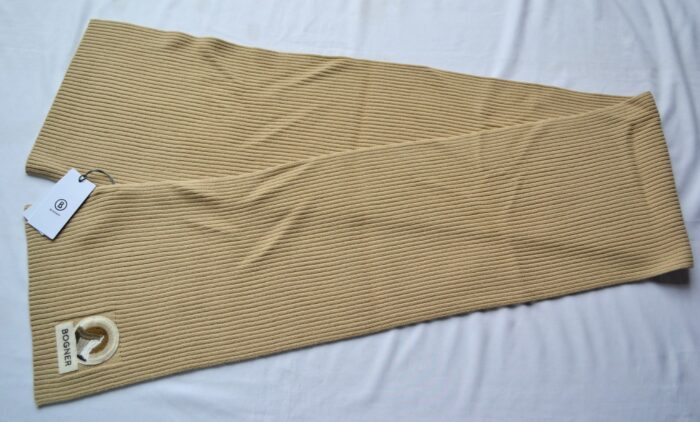 BOGNER SCHAL HERREN DAMEN BAILEE BEIGE LOGO PATCH 180x25 NEU – Bild 2
