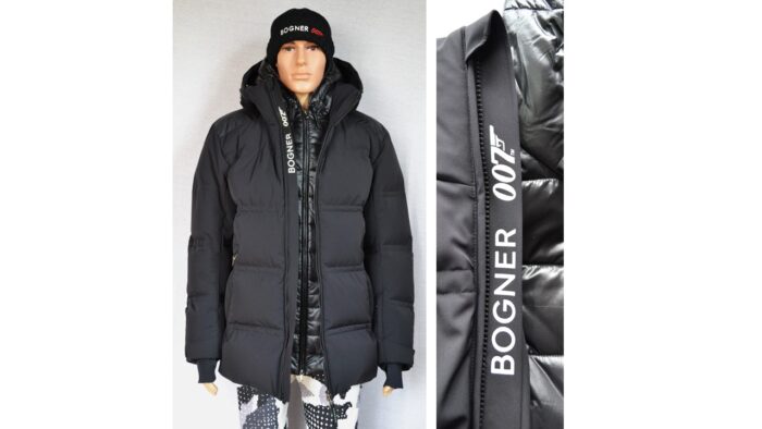 BOGNER 007 BOND 4 HERREN DAUNEN SKIJACKE 4-WEGE STRETCH SCHWARZ Gr 50 L NEU