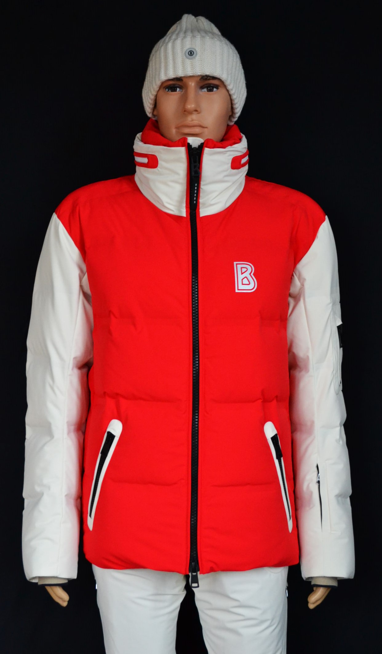 BOGNER SET SKIANZUG MACEO HERREN DAUNEN SKIJACKE ROT ECRU + SKIHOSE TIM 2 Gr 50 L NEU – Bild 2