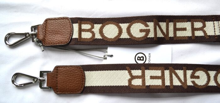 BOGNER SCHULTERRIEMEN FÜR EINE TASCHE SHOULDER STRAP LOGOG BEIGE-BRAUN VERSTELLBAR NEU – Bild 3