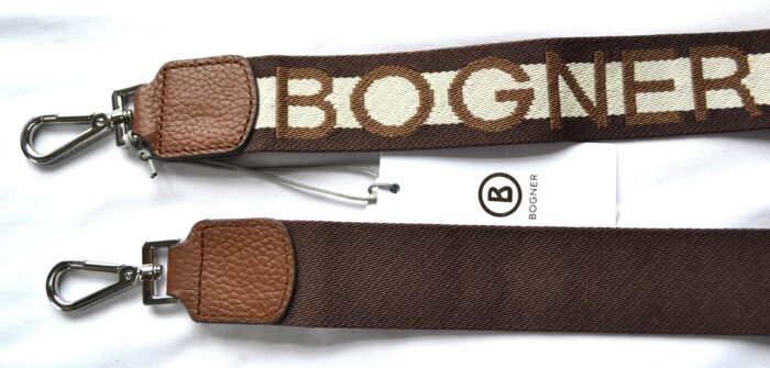 BOGNER SCHULTERRIEMEN FÜR EINE TASCHE SHOULDER STRAP LOGOG BEIGE-BRAUN VERSTELLBAR NEU – Bild 5