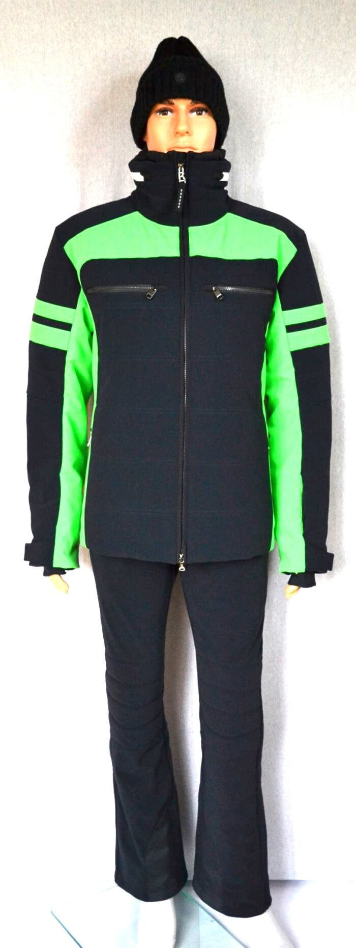 BOGNER HERREN SET SKIANZUG SKIJACKE MINHO SCHWARZ-GRÜN + SKIHOSE CURT MIT TRÄGER Gr 50 L NEU – Bild 13