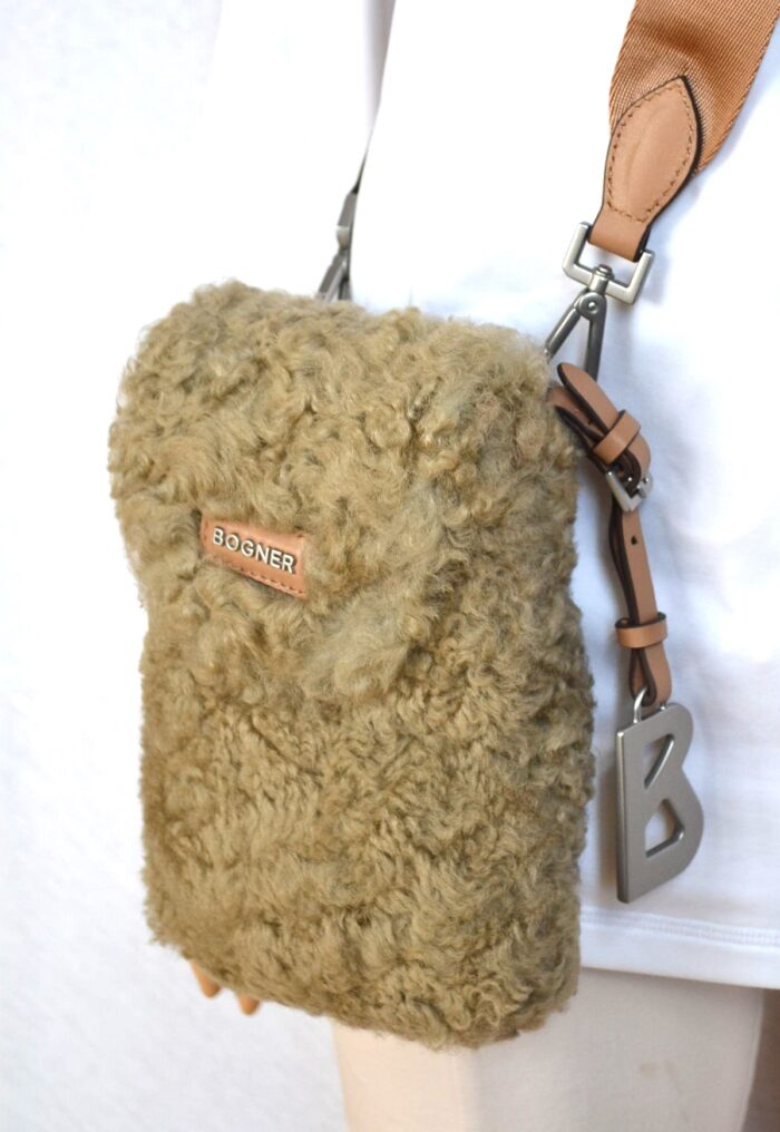 BOGNER DAMEN TASCHE VALMOREL DINAH HANDY FELLTASCHE LAMMFELL NEU – Bild 3