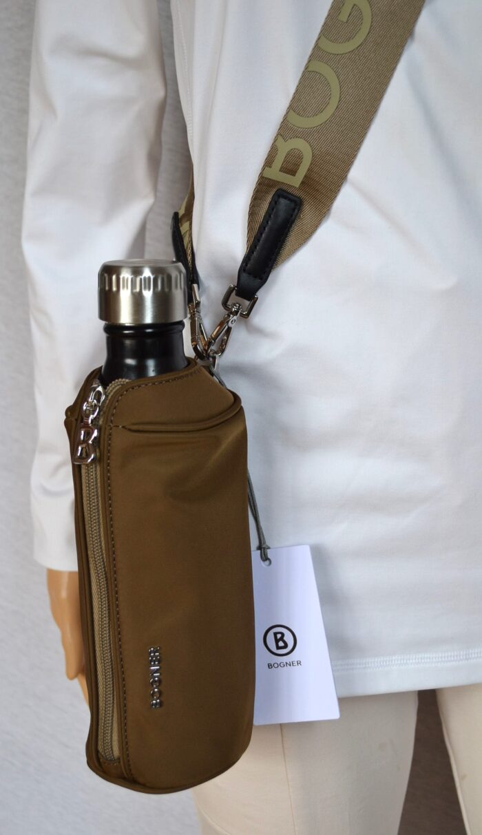 BOGNER KLOSTERS UMHÄNGETASCHE BOTTLEBAG UNISEX FLASCHENTASCHE TASCHE MIT GURT BAG BRAUN NEU – Bild 8