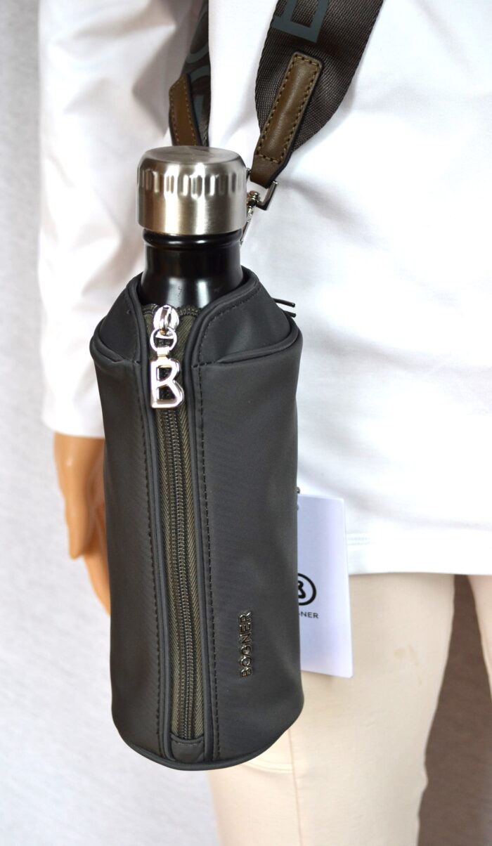 BOGNER KLOSTERS UMHÄNGETASCHE BOTTLEBAG UNISEX FLASCHENTASCHE TASCHE MIT GURT BAG GRAU NEU – Bild 9