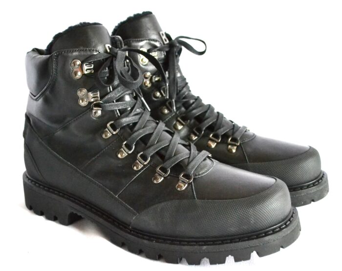 BOGNER HELSINKI HERREN LEDER BOOTS MIT LAMMFELL FUTTER SCHWARZ Gr 46 NEU OVP