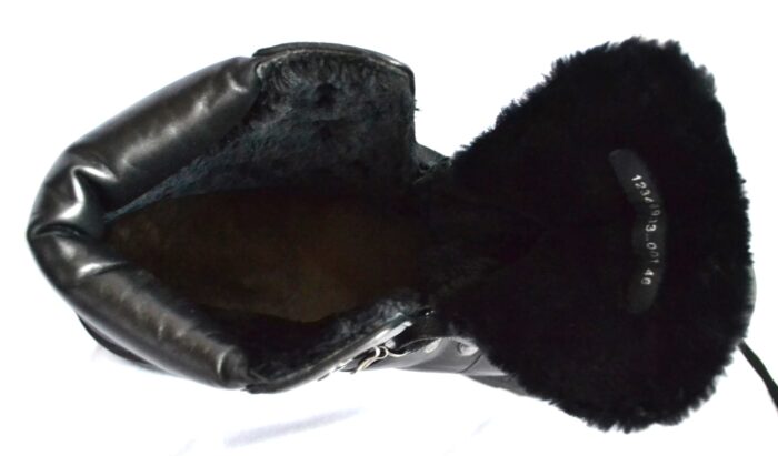 BOGNER HELSINKI HERREN LEDER BOOTS MIT LAMMFELL FUTTER SCHWARZ Gr 46 NEU OVP – Bild 4