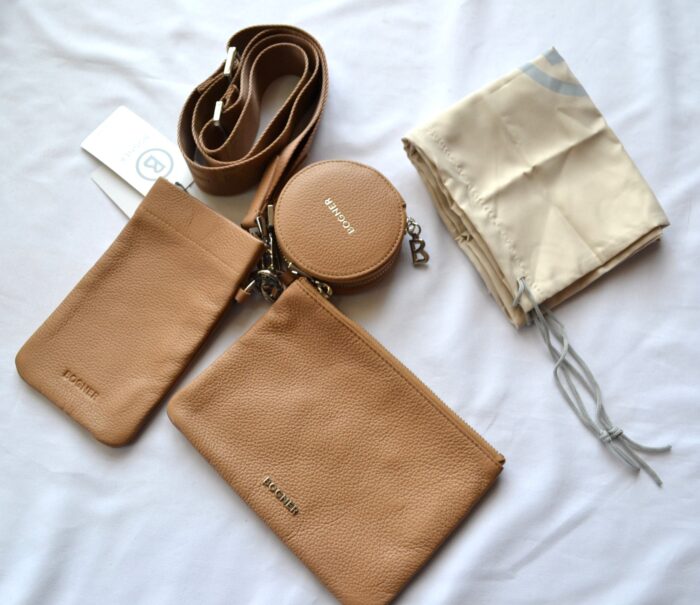 BOGNER PONTRESINA MARLY DAMEN MULTIPOCKET BAG MIT UMHÄNGEGURT TASCHE LEDER BEIGE NEU – Bild 11