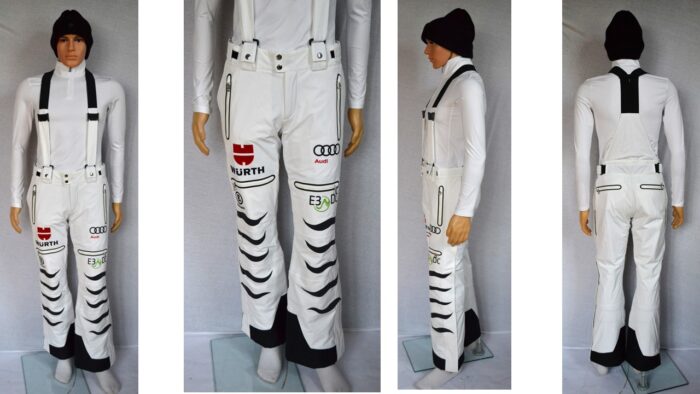 BOGNER DSV TEAM HERREN SKIHOSE MIT TRÄGERN WEIß FLAMMEN Gr 54 XXL NEU