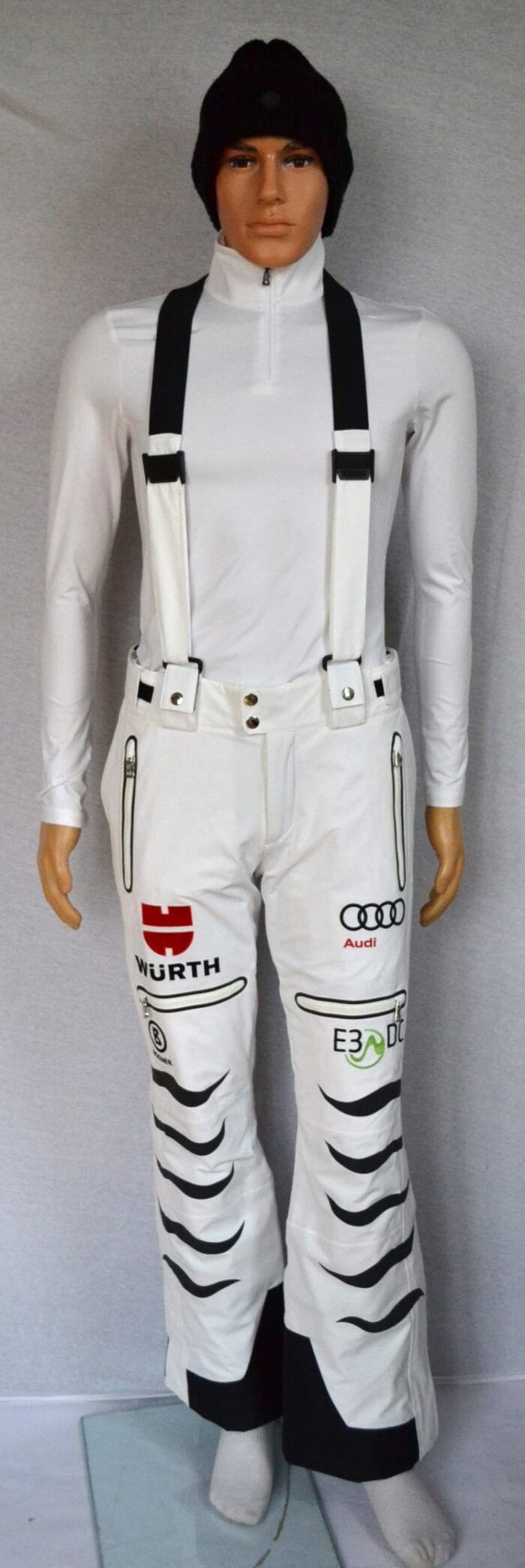 BOGNER DSV TEAM HERREN SKIHOSE MIT TRÄGERN WEIß FLAMMEN Gr 54 XXL NEU – Bild 2