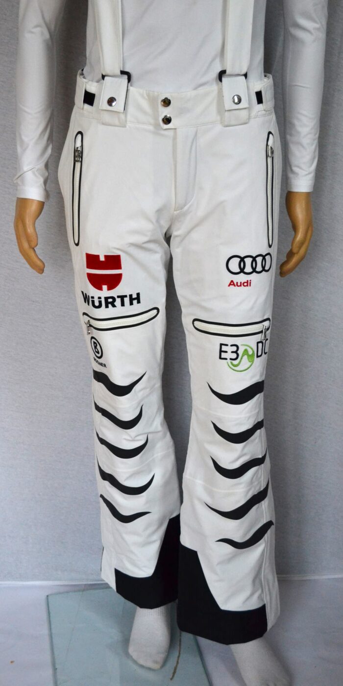 BOGNER DSV TEAM HERREN SKIHOSE MIT TRÄGERN WEIß FLAMMEN Gr 54 XXL NEU – Bild 3