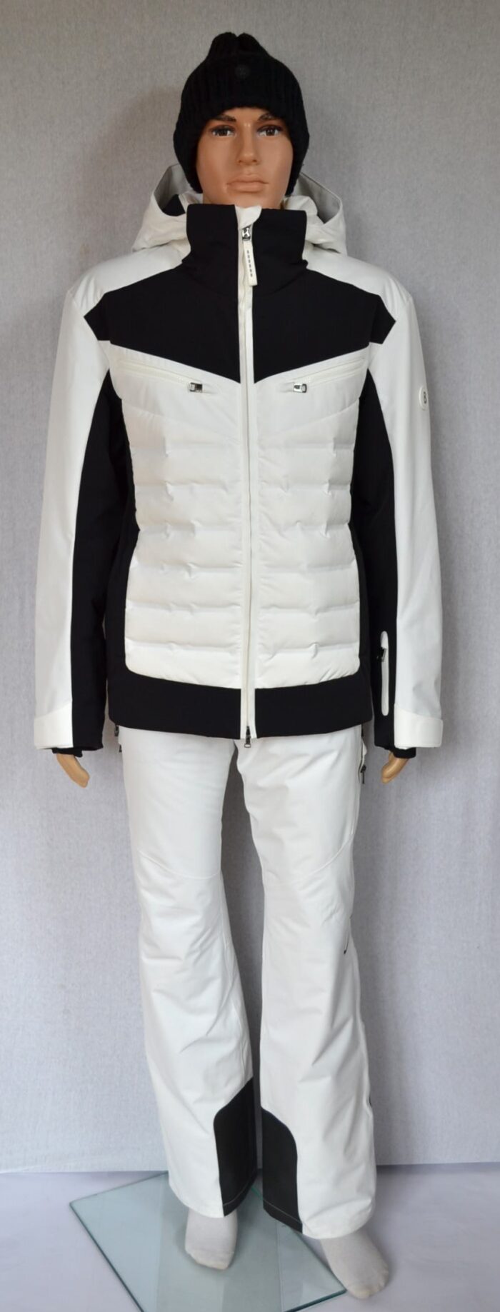 BOGNER SET SKIANZUG HERREN SKIJACKE FELIKS WEIß-SCHWARZ + SKIHOSE TIM2 WEIß Gr 50 L NEU – Bild 11