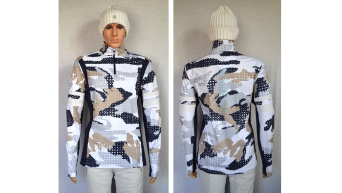 BOGNER NERUS HERREN SKI LONGSLEEVE FIRST LAYER STRETCH UNTERZIEHER BEIGE CAMO Gr L NEU