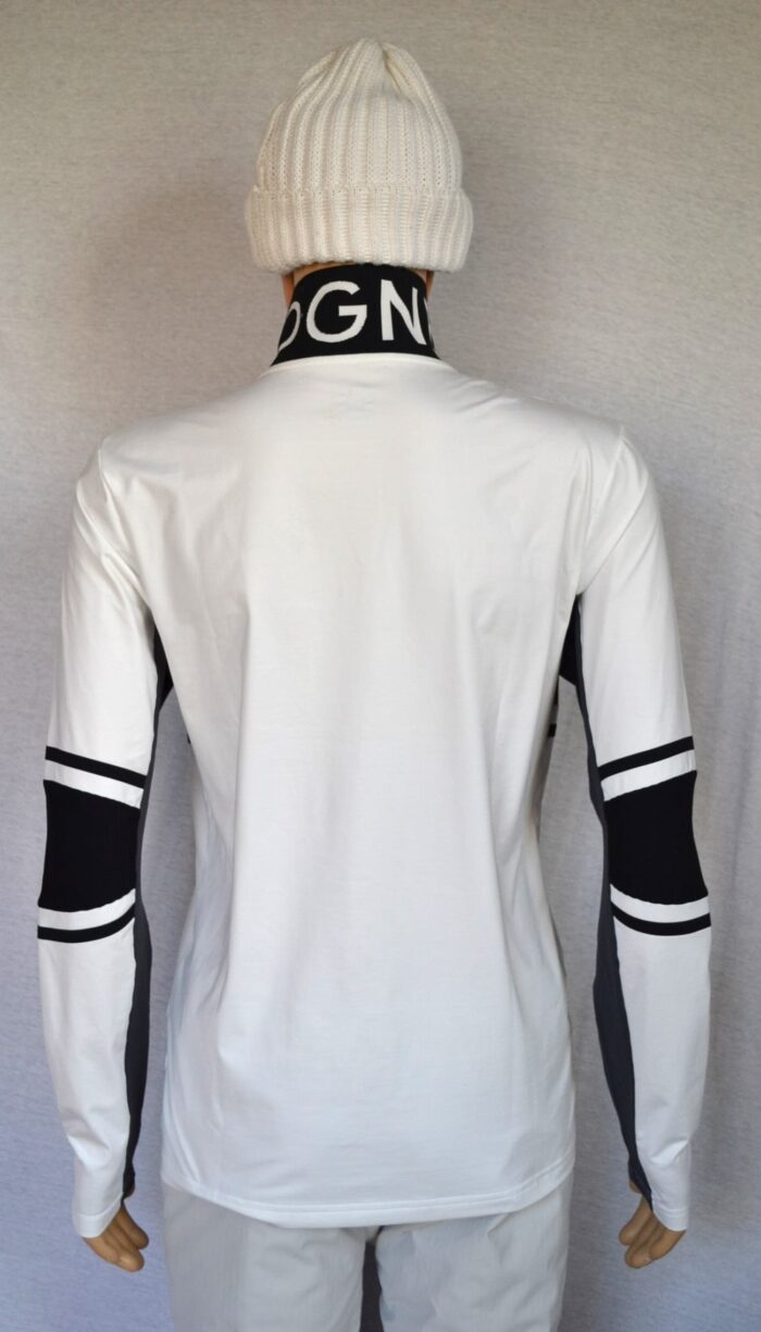 BOGNER ROBERTO HERREN SKI LONGSLEEVE FIRST LAYER STRETCH UNTERZIEHER WEIß-SCHWARZ Gr L 50 NEU – Bild 3