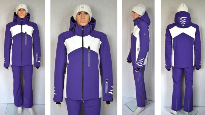 BOGNER SET SKIANZUG HERREN SKIJACKE FIRAS MIT FLAMMEN + TIM 6 SKIHOSE STRETCH VIOLETT Gr 50 L NEU