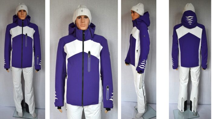 BOGNER SET SKIANZUG HERREN SKIJACKE FIRAS MIT FLAMMEN + TIM 2 SKIHOSE STRETCH WEIß Gr 50 L NEU