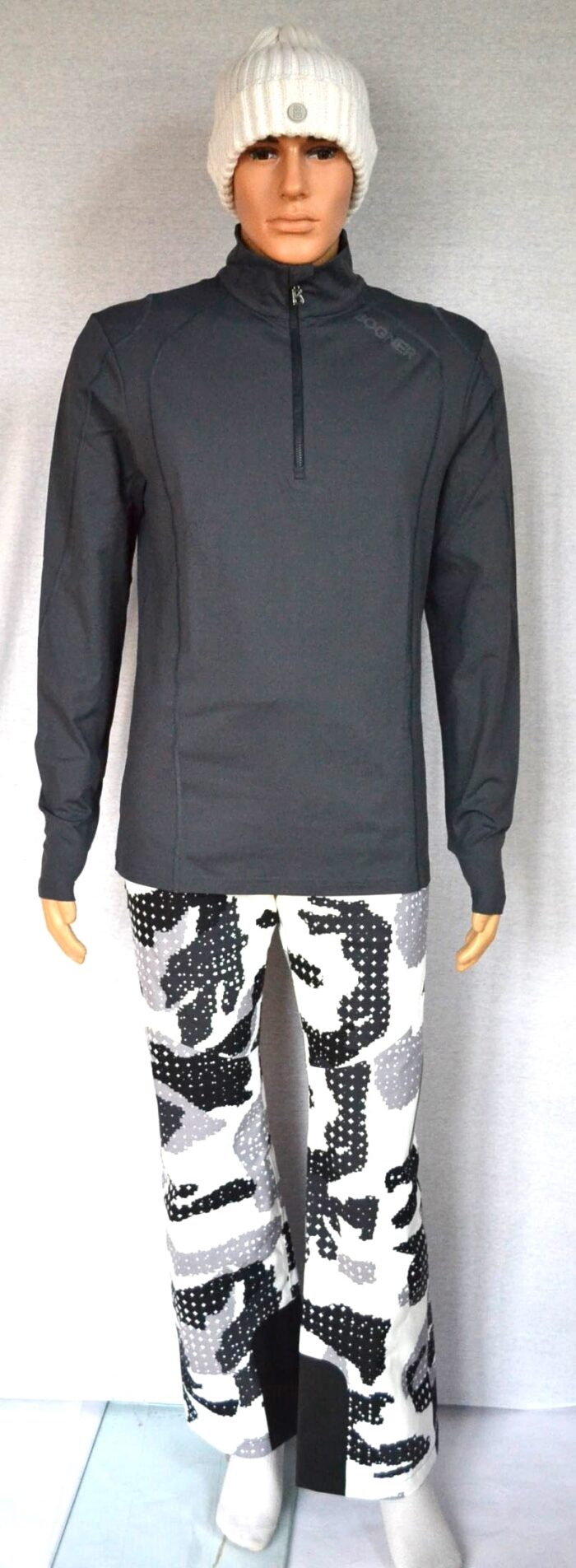 BOGNER HARRY 2 HERREN SKI LONGSLEEVE FIRST LAYER STRETCH UNTERZIEHER DUNKELGRAU Gr L 50 NEU – Bild 2