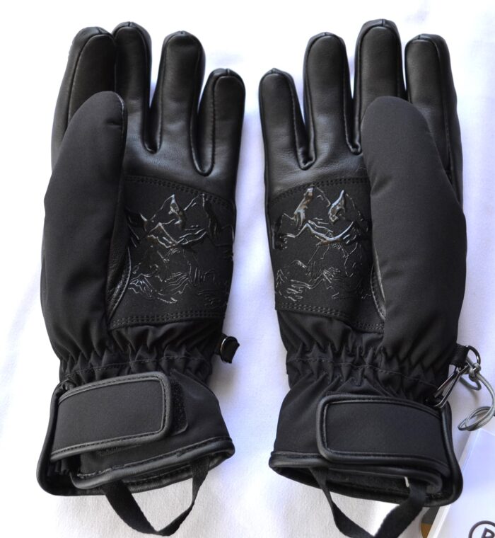 BOGNER HILLA DAMEN SKI HANDSCHUHE GLOVES TEILLEDER SCHWARZ Gr 7,5 M NEU – Bild 3