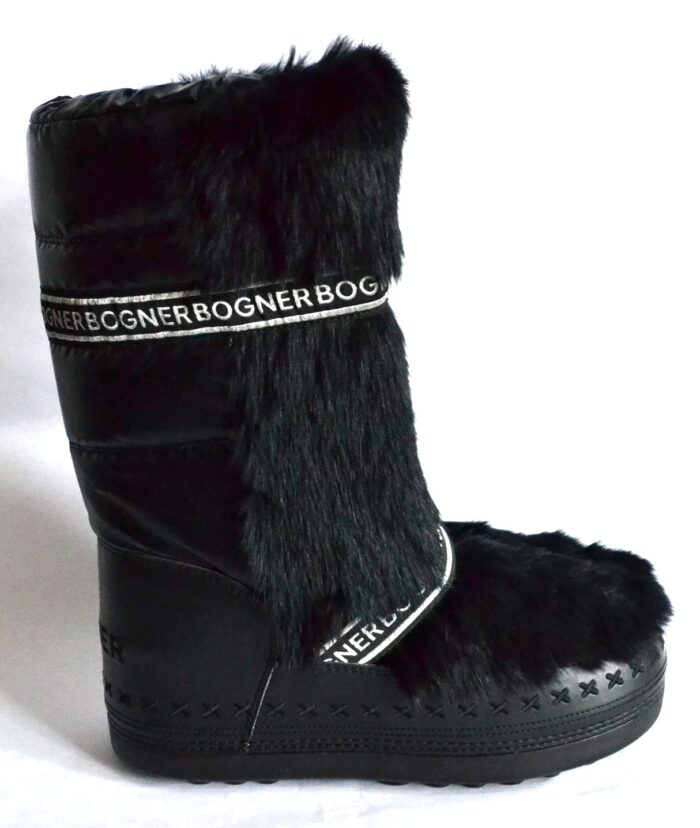 BOGNER LES ARCS DAMEN SCHNEEBOOTS FELL STIEFEL SNOW BOOTS SCHWARZ Gr S 37-38 NEU OVP – Bild 3