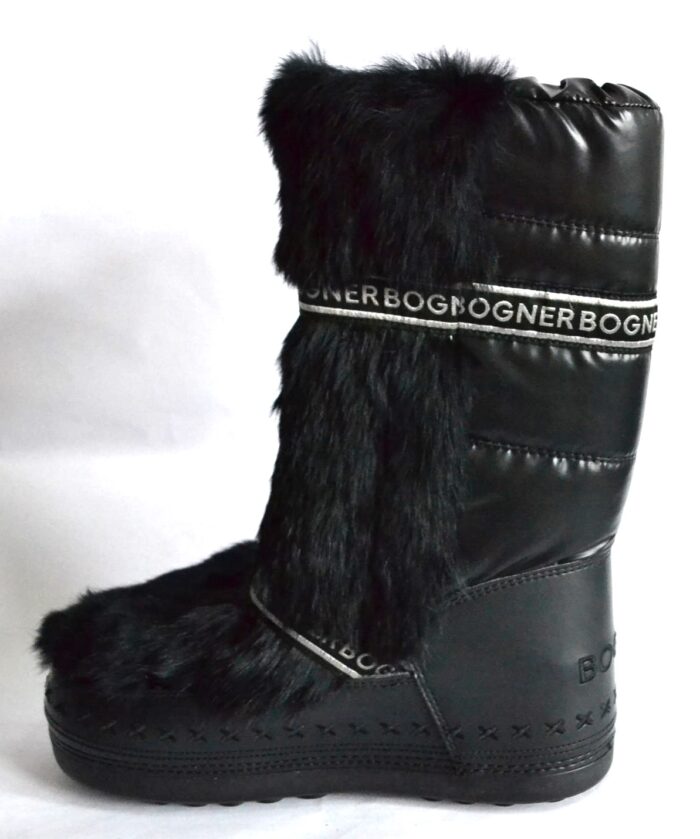 BOGNER LES ARCS DAMEN SCHNEEBOOTS FELL STIEFEL SNOW BOOTS SCHWARZ Gr S 37-38 NEU OVP – Bild 5