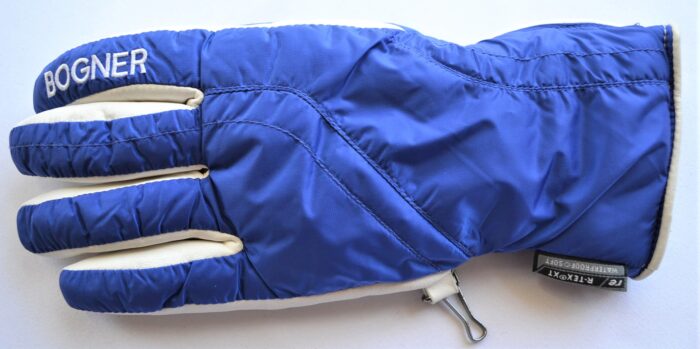 BOGNER DAMEN SKI HANDSCHUHE GLOVES TEILLEDER HOLLY BLAU-WEIß Gr 7 S NEU – Bild 4