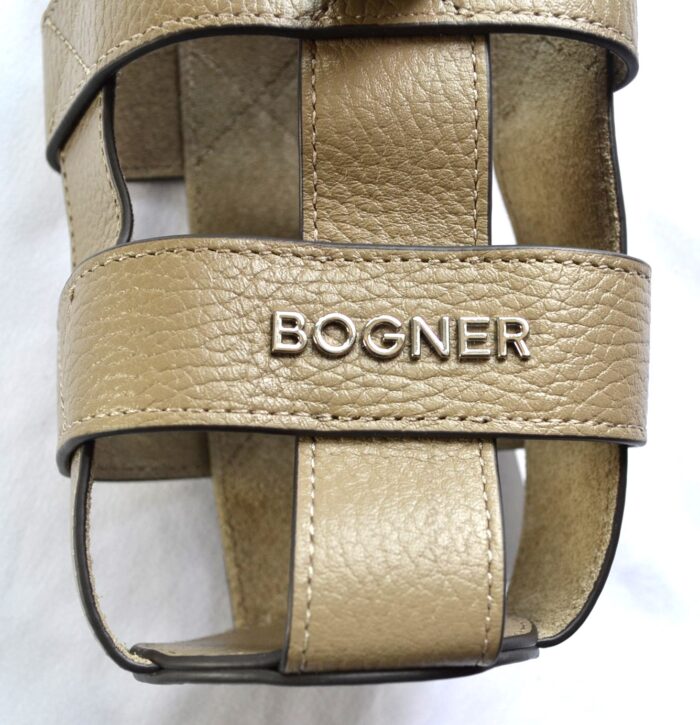 BOGNER LEDER UMHÄNGETASCHE BOTTLEBAG EDDA UNISEX FLASCHENTASCHE TASCHE MIT GURT BAG TAUPE NEU – Bild 5
