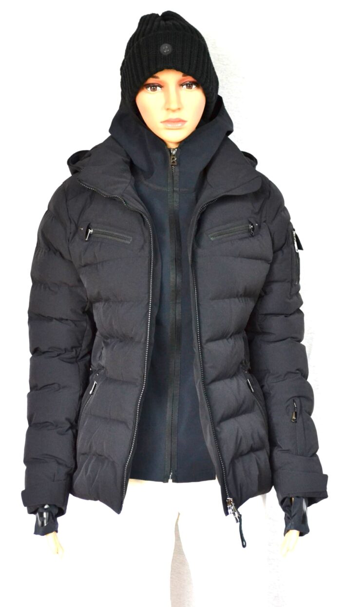 BOGNER DAMEN DAUNEN SKIJACKE JACKE MIT SOFTSHELL INLAYER SCHWARZ Gr 36 S NEU – Bild 3