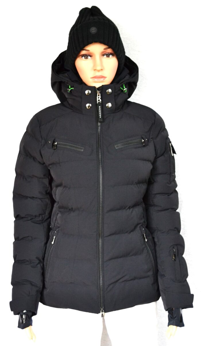 BOGNER DAMEN DAUNEN SKIJACKE JACKE MIT SOFTSHELL INLAYER SCHWARZ Gr 36 S NEU – Bild 4