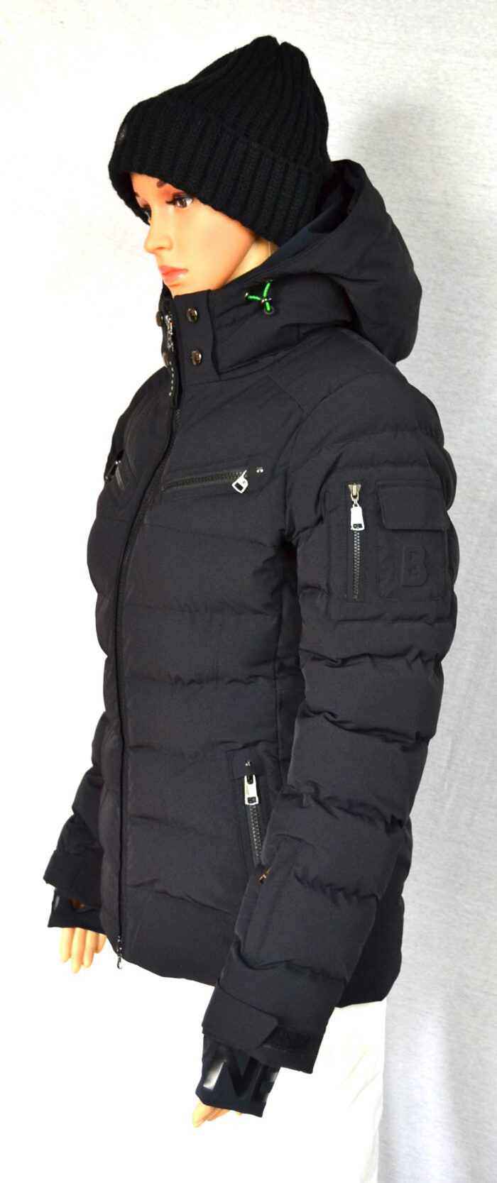 BOGNER DAMEN DAUNEN SKIJACKE JACKE MIT SOFTSHELL INLAYER SCHWARZ Gr 36 S NEU – Bild 5