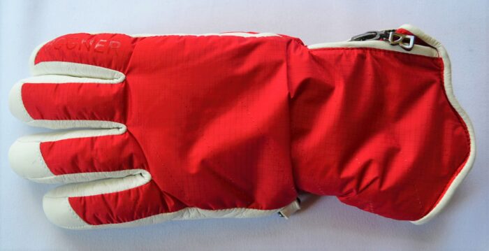 BOGNER DAMEN SKI HANDSCHUHE GLOVES TEILLEDER BACA ROT-WEIß Gr 7 8 S L NEU – Bild 5