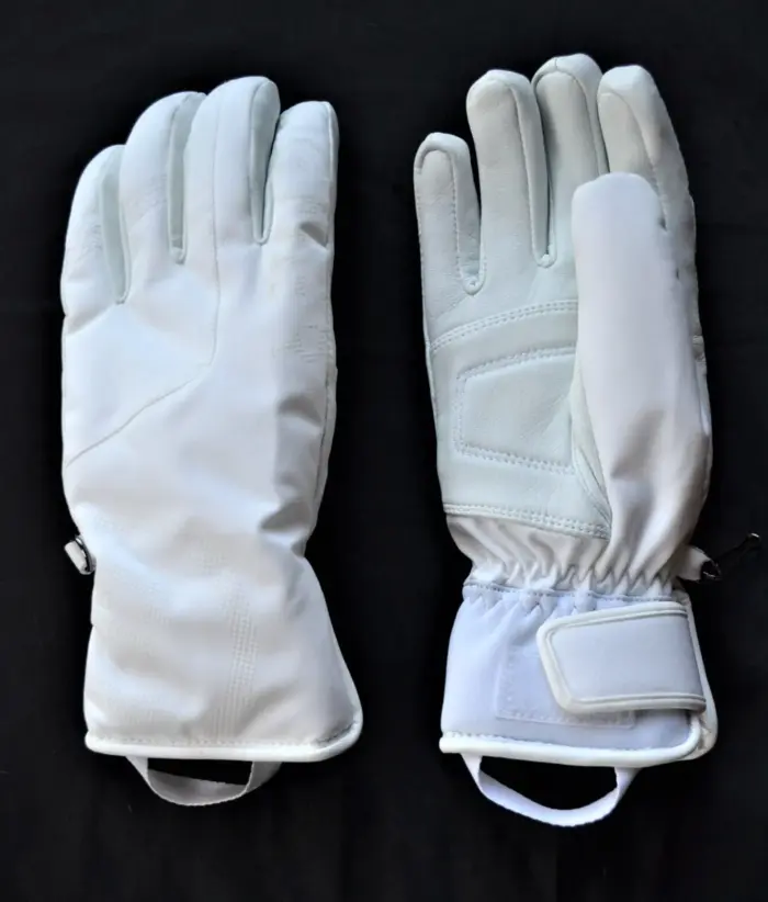BOGNER DAMEN SKI HANDSCHUHE GLOVES TEILLEDER HANNA WEIß Gr 7 S NEU