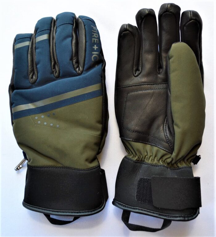 BOGNER FIRE+ICE MAIK HERREN SKI HANDSCHUHE GLOVES 40% LEDER OLIV Gr 8 8,5 9 NEU