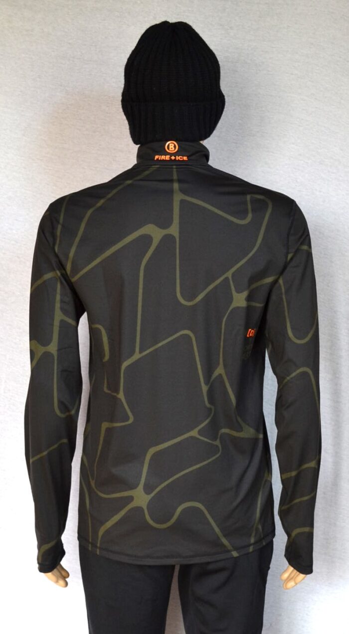 BOGNER FIRE+ICE PASCAL HERREN SKI LONGSLEEVE FIRST LAYER STRETCH UNTERZIEHER SCHWARZ-OLIV Gr L NEU – Bild 3