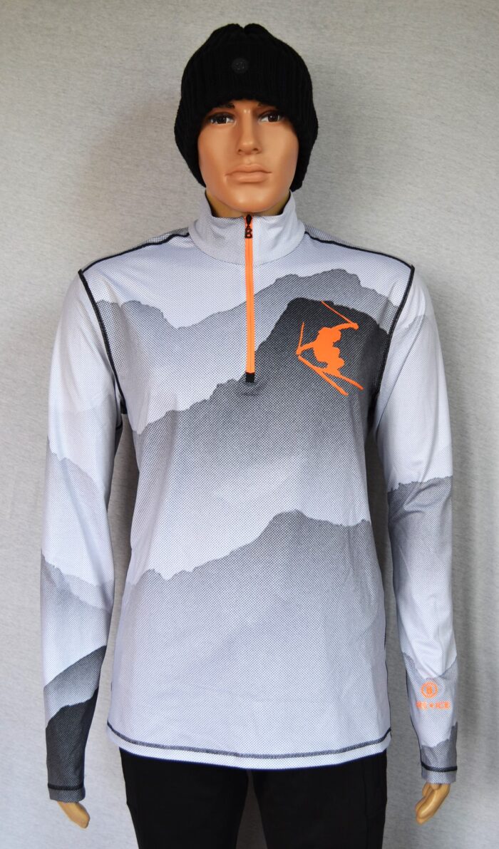 BOGNER FIRE+ICE PASCAL HERREN SKI LONGSLEEVE FIRST LAYER STRETCH UNTERZIEHER GRAU MUSTER Gr L NEU – Bild 2